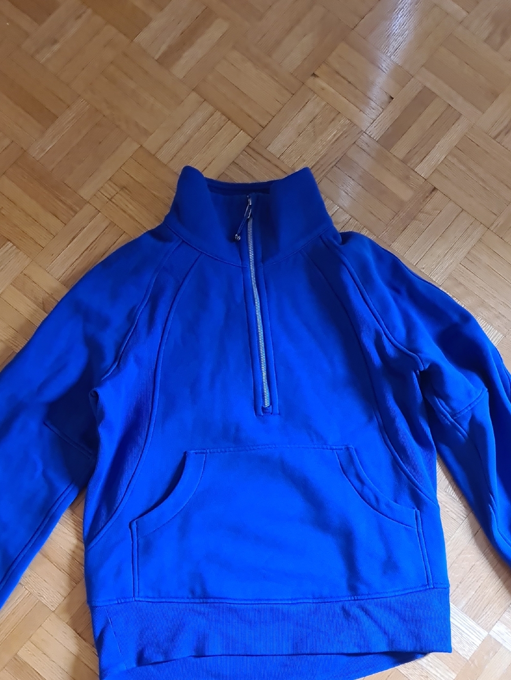 lululemon athletica Cobalt Blue Half-Zip Cowl Sweater
